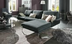 Nils Olsen Ecksofa Alva | Dunkelblau-Schwarz rechts