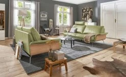 Nils Olsen Ledersofa Alva | Olive (Dunkelgrün) 2,5