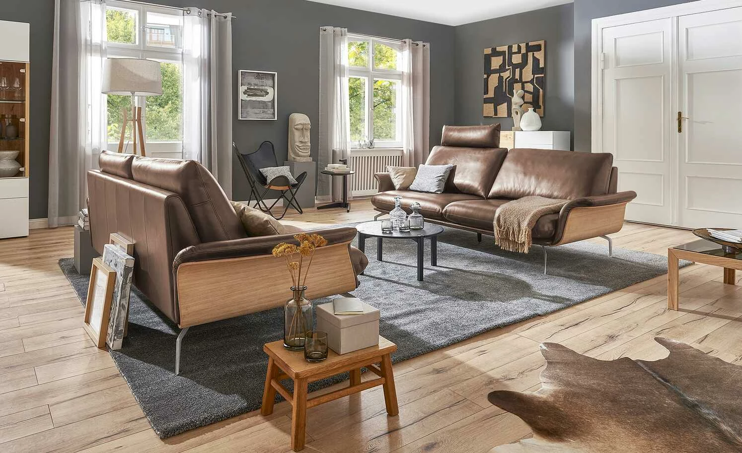 Nils Olsen Ledersofa Alva | Marrone (Braun) 2,5 3 Nils Olsen Ledersofa Alva | Marrone (Braun) 2,5