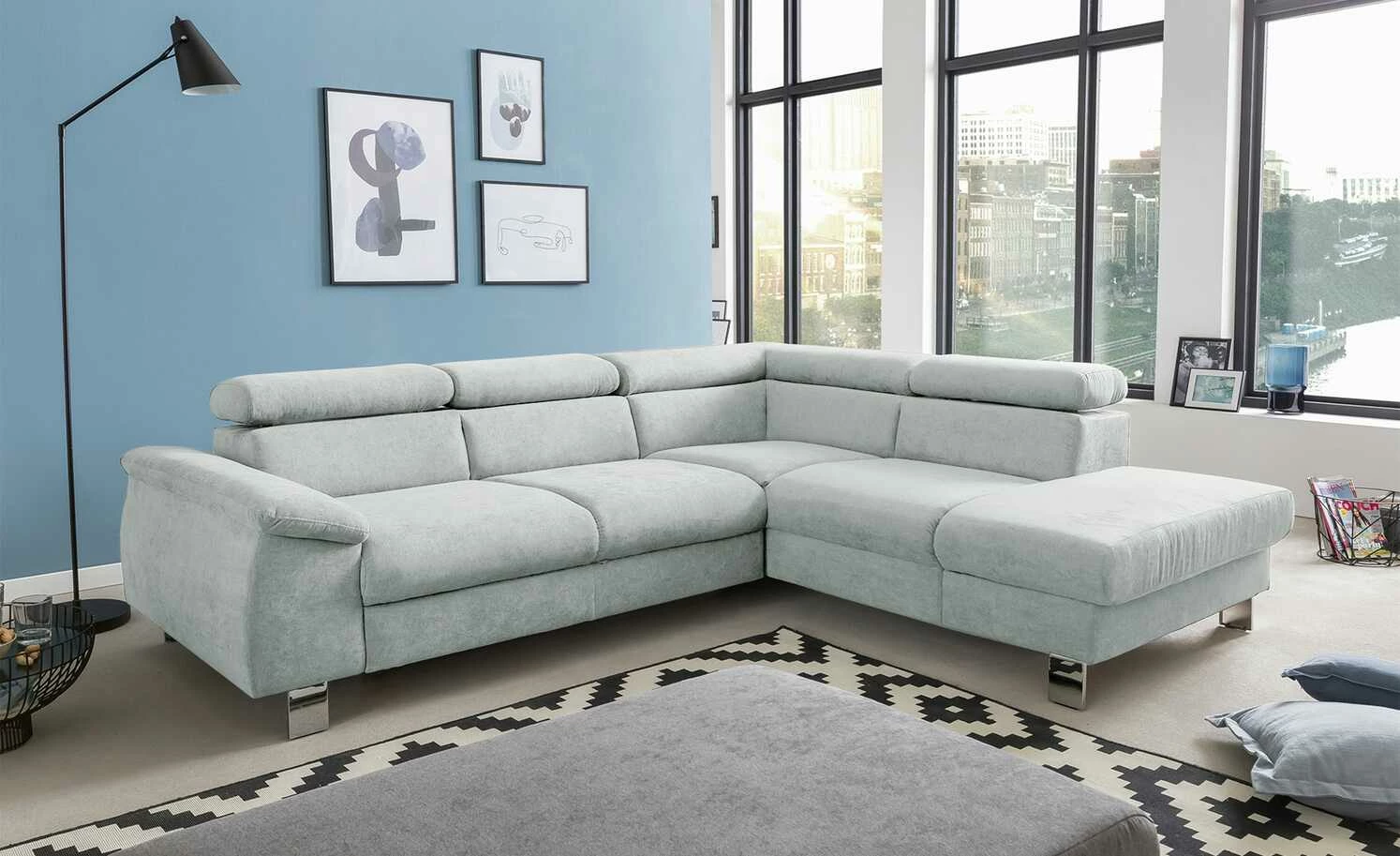 uno Ecksofa Micky | Argent (Hellgrau) rechts Grundfunktion 3 uno Ecksofa Micky | Argent (Hellgrau) rechts Grundfunktion