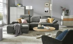 Switch Refresh Ecksofa Avilla | Schwarz links Grundfunktion