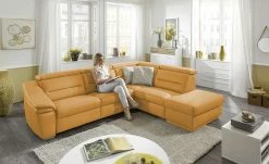 meinSofa Ecksofa Ivonne | Curry (Gelb) rechts ohne