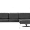 himolla Ecksofa Leder 1059 | Nero (Anthrazit) rechts Grundfunktion