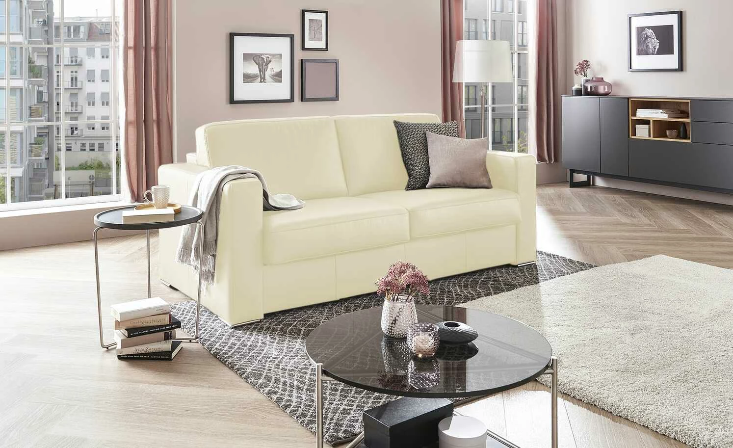 Betty Schlafsofa Betty | Beige mit Kaltschaum-Matratze 4 Betty Schlafsofa Betty | Beige mit Kaltschaum-Matratze – Bild 2