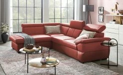 uno Ecksofa Town | Rot links Grundfunktion