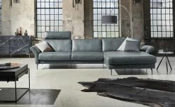 Ravensberger Werkstätten Ecksofa Domino | Blau (Blau-Grau) rechts