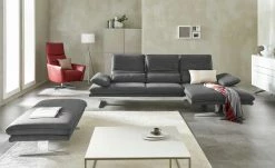 W.SCHILLIG Ecksofa Broadway | Anthrazit rechts Grundfunktion