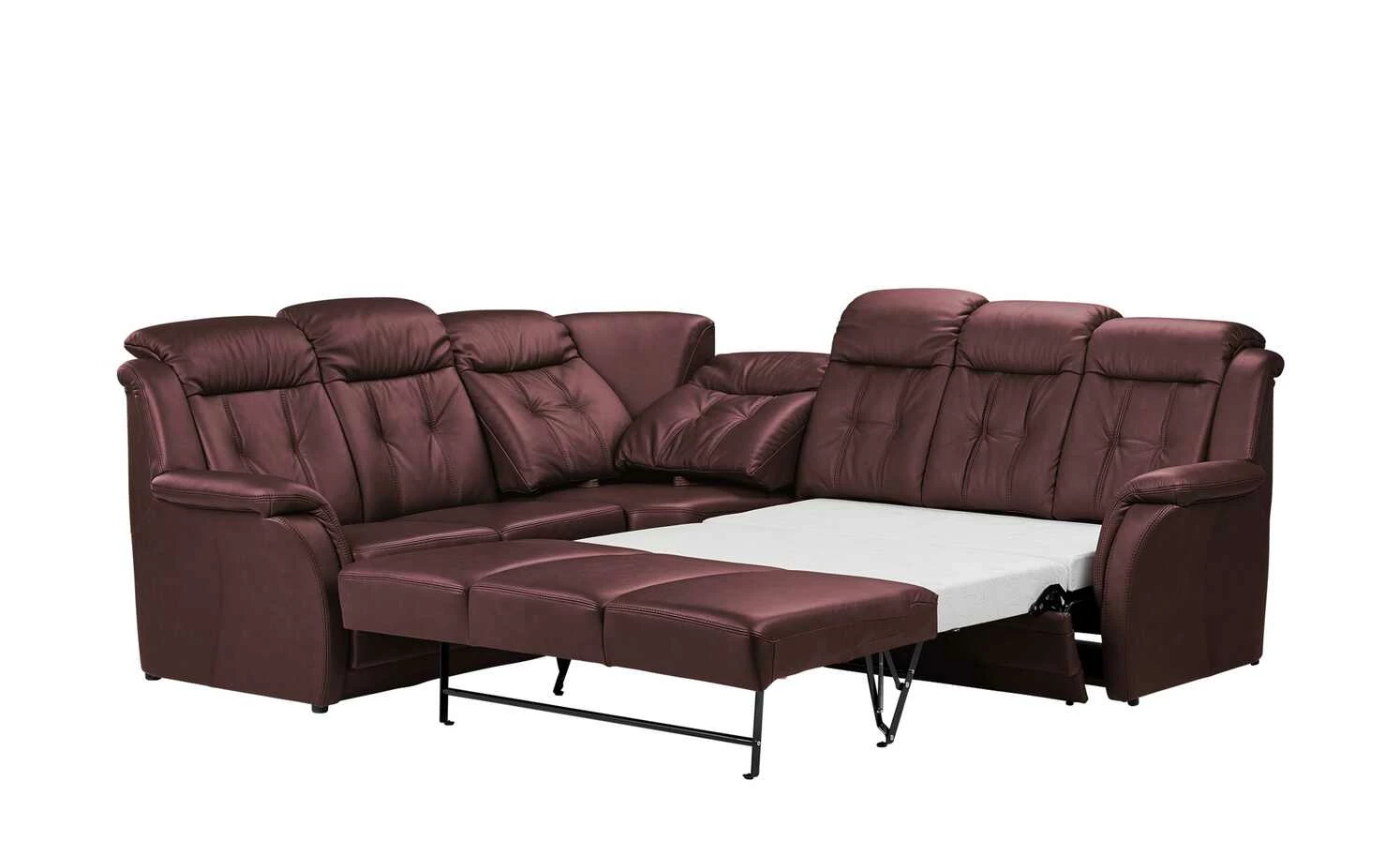 Polstermöbel Oelsa Komfort-Ecksofa aus Leder Andorra | Kirsch (Dunkelrot) links Erweiterte Funktion 5 Polstermöbel Oelsa Komfort-Ecksofa aus Leder Andorra | Kirsch (Dunkelrot) links Erweiterte Funktion – Bild 3