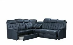 Polstermöbel Oelsa Komfort-Ecksofa aus Leder Andorra | Navy (Petrol) links Erweiterte Funktion -Sofas Verkaufsladen 26409082 3 202011022251