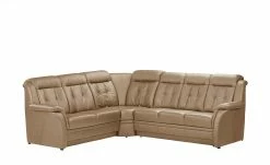 Polstermöbel Oelsa Komfort-Ecksofa aus Leder Andorra | Krokant (Hellbraun) links Erweiterte Funktion -Sofas Verkaufsladen 26409087 5 202011022251