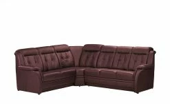 Polstermöbel Oelsa Komfort-Ecksofa aus Leder Andorra | Kirsch (Dunkelrot) links Grundfunktion -Sofas Verkaufsladen 26409095 1 202011022251