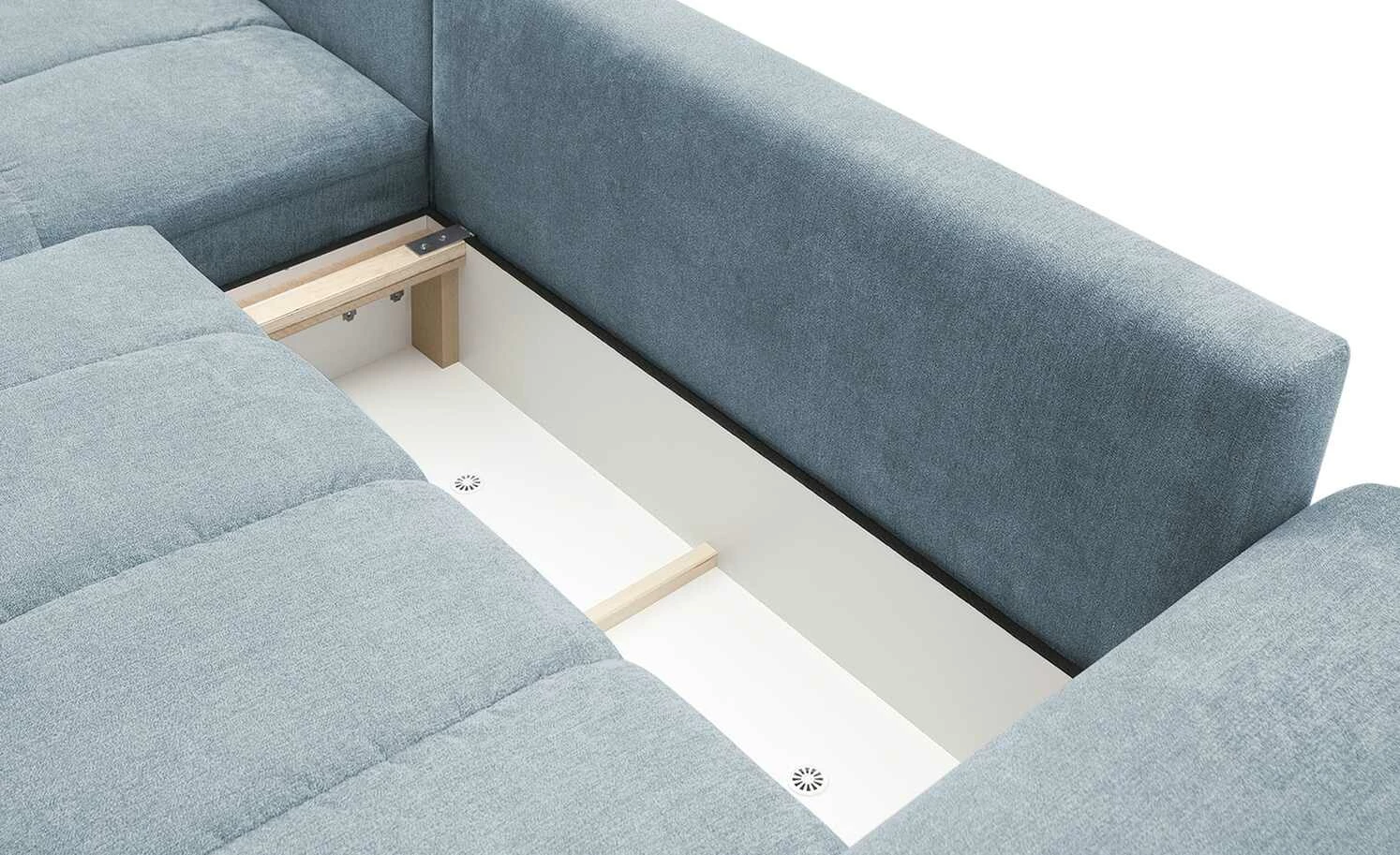 bobb Ecksofa Soumia | Blau rechts Mikrofaser 6 bobb Ecksofa Soumia | Blau rechts Mikrofaser – Bild 4