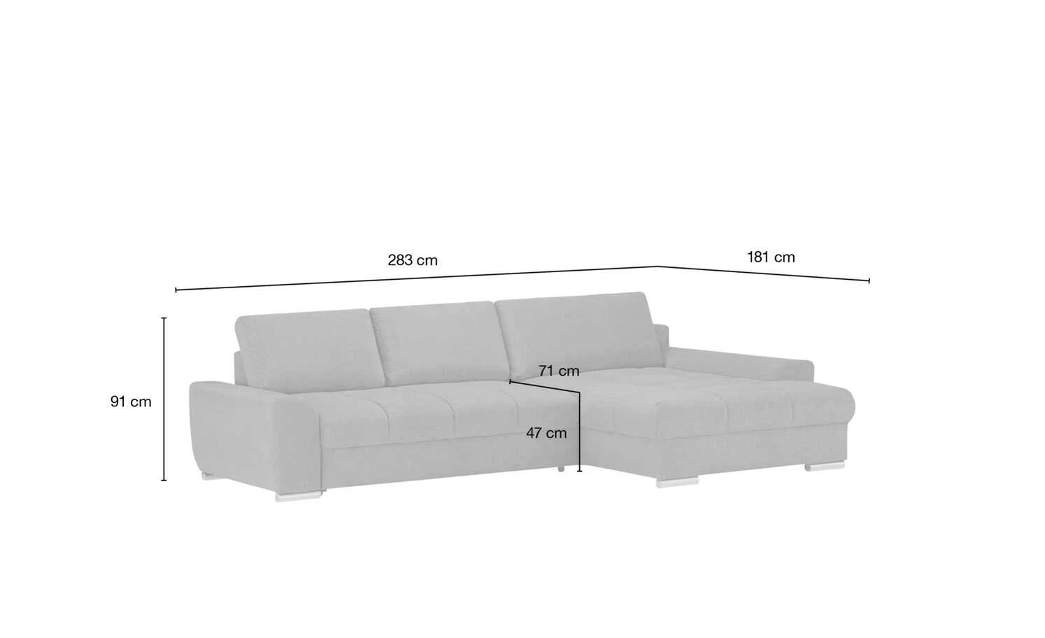 bobb Ecksofa Soumia | Beige rechts Mikrofaser 15 bobb Ecksofa Soumia | Beige rechts Mikrofaser – Bild 13