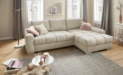 bobb Ecksofa Soumia | Beige rechts Mikrofaser