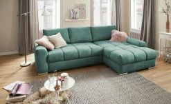 bobb Ecksofa Soumia | Petrol rechts Mikrofaser