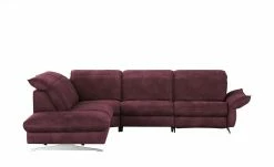 Mein Sofa bold Ecksofa Michelle | Brombeer (Dunkelrot) links Grundfunktion