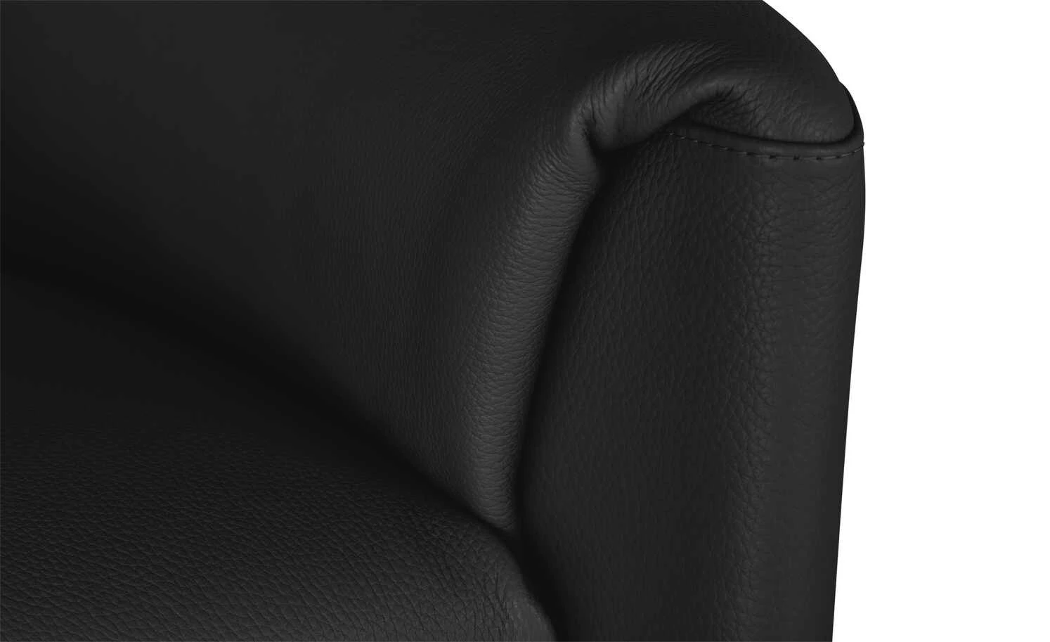 Ledersofa, niedrig Boavista | Schwarz 9 Ledersofa, niedrig Boavista | Schwarz – Bild 7