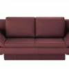 Schlafsofa Kenny | Bordeaux (Dunkelrot) Schwarz, Schwarz