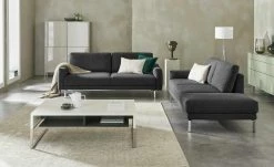 hülsta Sofa Sofabank HS 450 | Schwarzgrau links, links