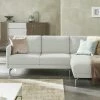 hülsta Sofa Ecksofa HS 450 | Seidengrau (Creme / Beige) rechts