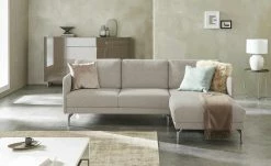 hülsta Sofa Ecksofa HS 450 | Graubeige / Natur (Beige / Creme) rechts
