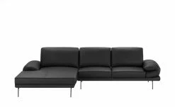 Max Schelling Ecksofa aus Leder Signum | Schwarz links Grundfunktion