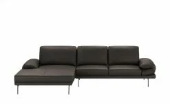 Max Schelling Ecksofa aus Leder Signum | Espresso (Dunkelbraun) links Grundfunktion