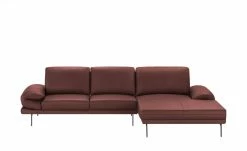 Max Schelling Ecksofa aus Leder Signum | Rot rechts Grundfunktion