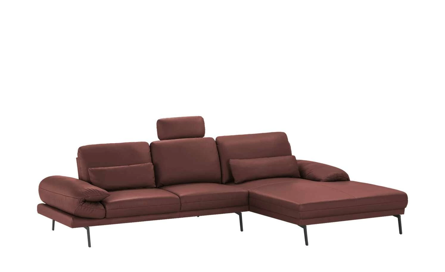 Max Schelling Ecksofa aus Leder Signum | Rot rechts Grundfunktion 4 Max Schelling Ecksofa aus Leder Signum | Rot rechts Grundfunktion – Bild 2