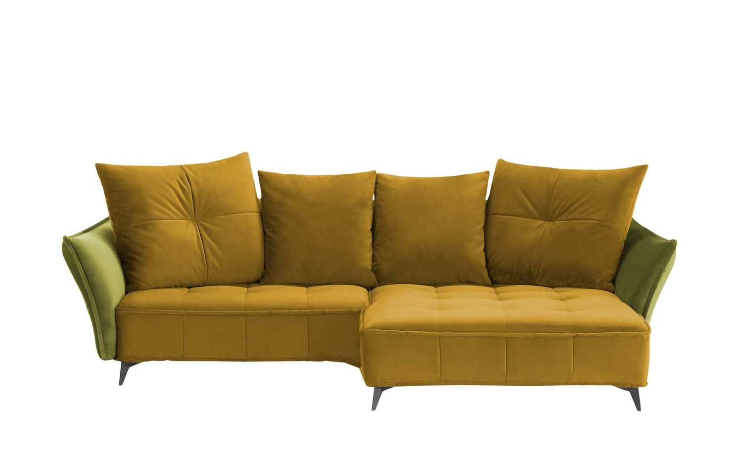 Ecksofa Crease | Currygelb / Kiwigrün rechts 3 Ecksofa Crease | Currygelb / Kiwigrün rechts