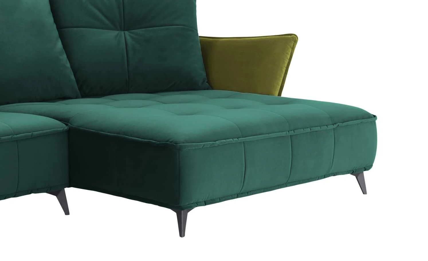 Ecksofa Crease | Dunkelgrün / Kiwigrün rechts 8 Ecksofa Crease | Dunkelgrün / Kiwigrün rechts – Bild 6