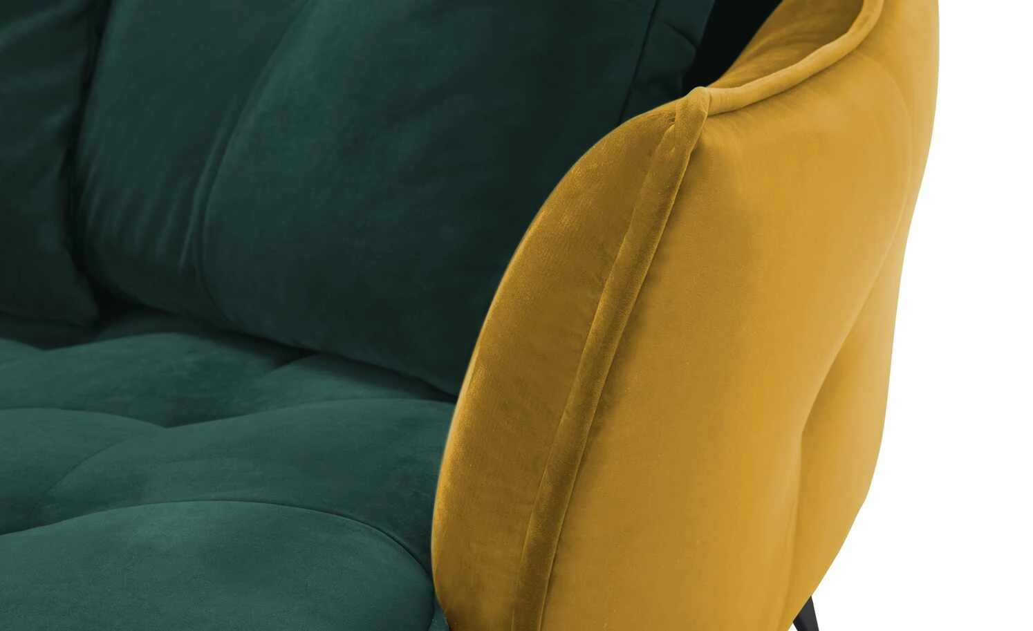 Ecksofa Crease | Dunkelgrün / Currygelb rechts 9 Ecksofa Crease | Dunkelgrün / Currygelb rechts – Bild 7