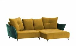 Ecksofa Crease | Currygelb / Dunkelgrün rechts -Sofas Verkaufsladen 27404176 1 202102261257