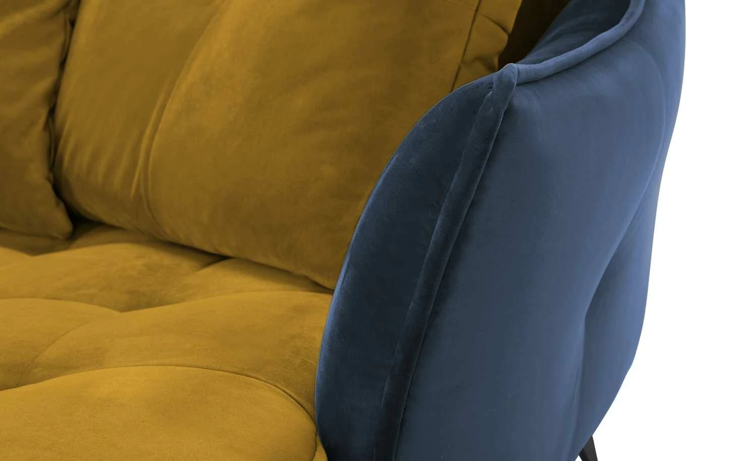 Ecksofa Crease | Currygelb / Blau rechts 7 Ecksofa Crease | Currygelb / Blau rechts – Bild 5