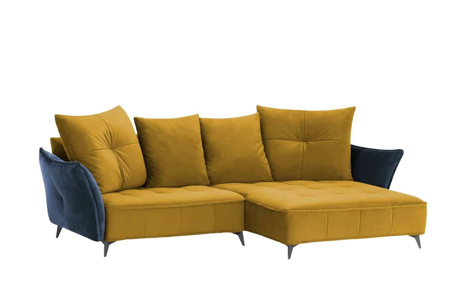 Ecksofa Crease | Currygelb / Blau rechts 10 Ecksofa Crease | Currygelb / Blau rechts – Bild 8
