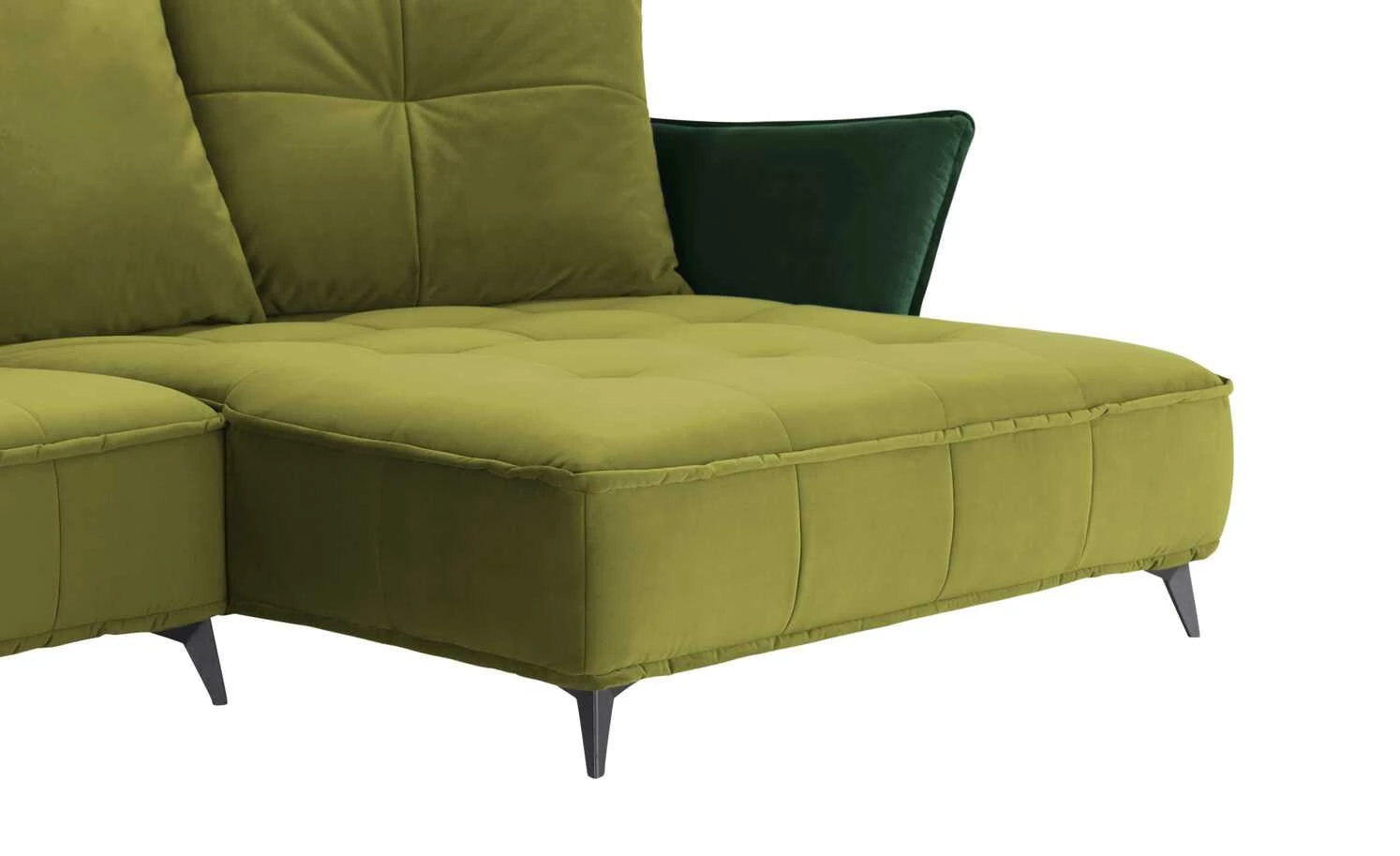 Ecksofa Crease | Kiwigrün / Moosgrün rechts 6 Ecksofa Crease | Kiwigrün / Moosgrün rechts – Bild 4