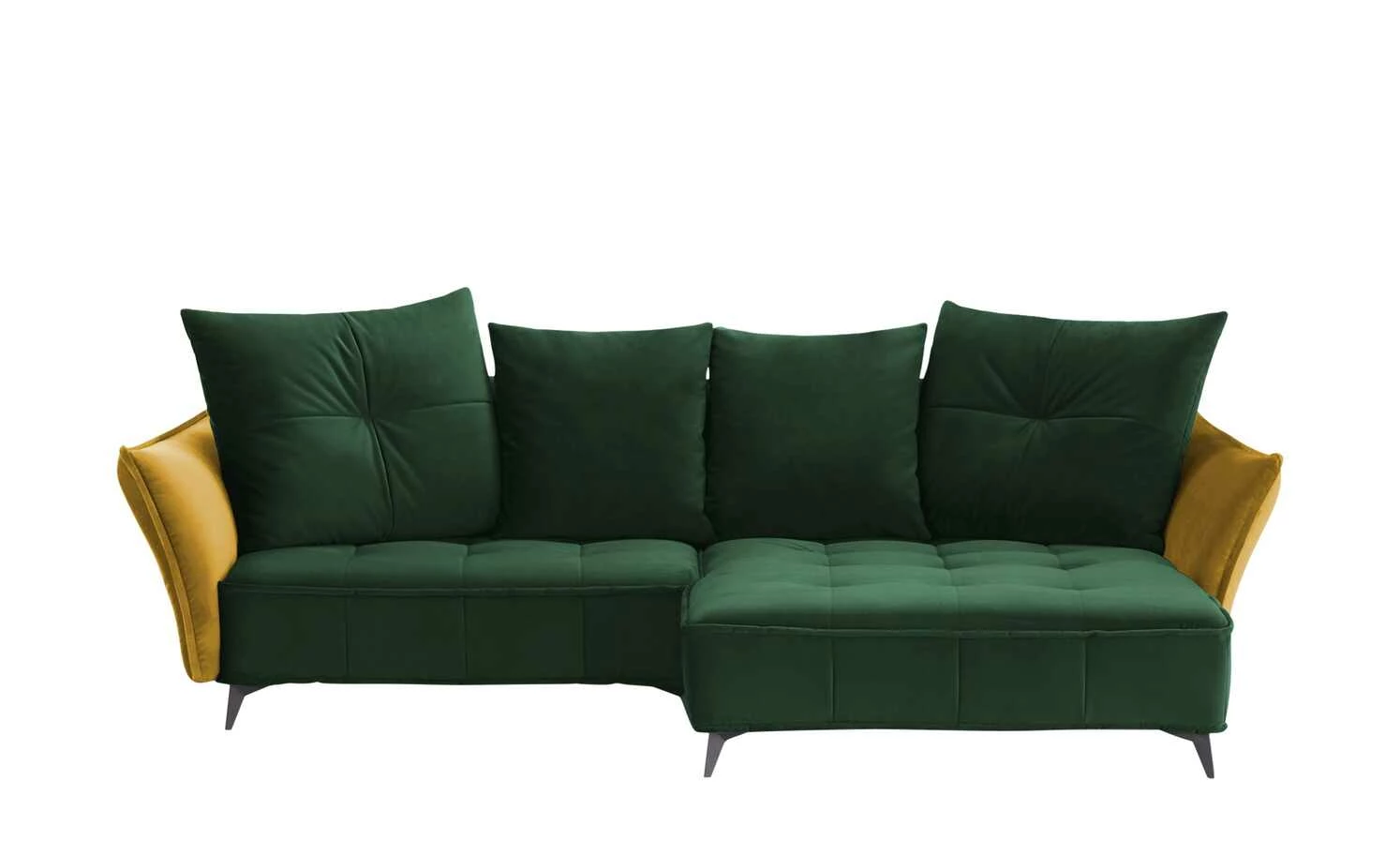 Ecksofa Crease | Moosgrün / Currygelb rechts 3 Ecksofa Crease | Moosgrün / Currygelb rechts