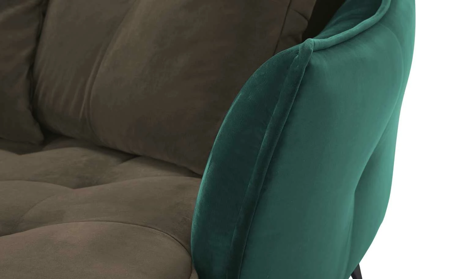 Ecksofa Crease | Braun / Dunkelgrün rechts 9 Ecksofa Crease | Braun / Dunkelgrün rechts – Bild 7