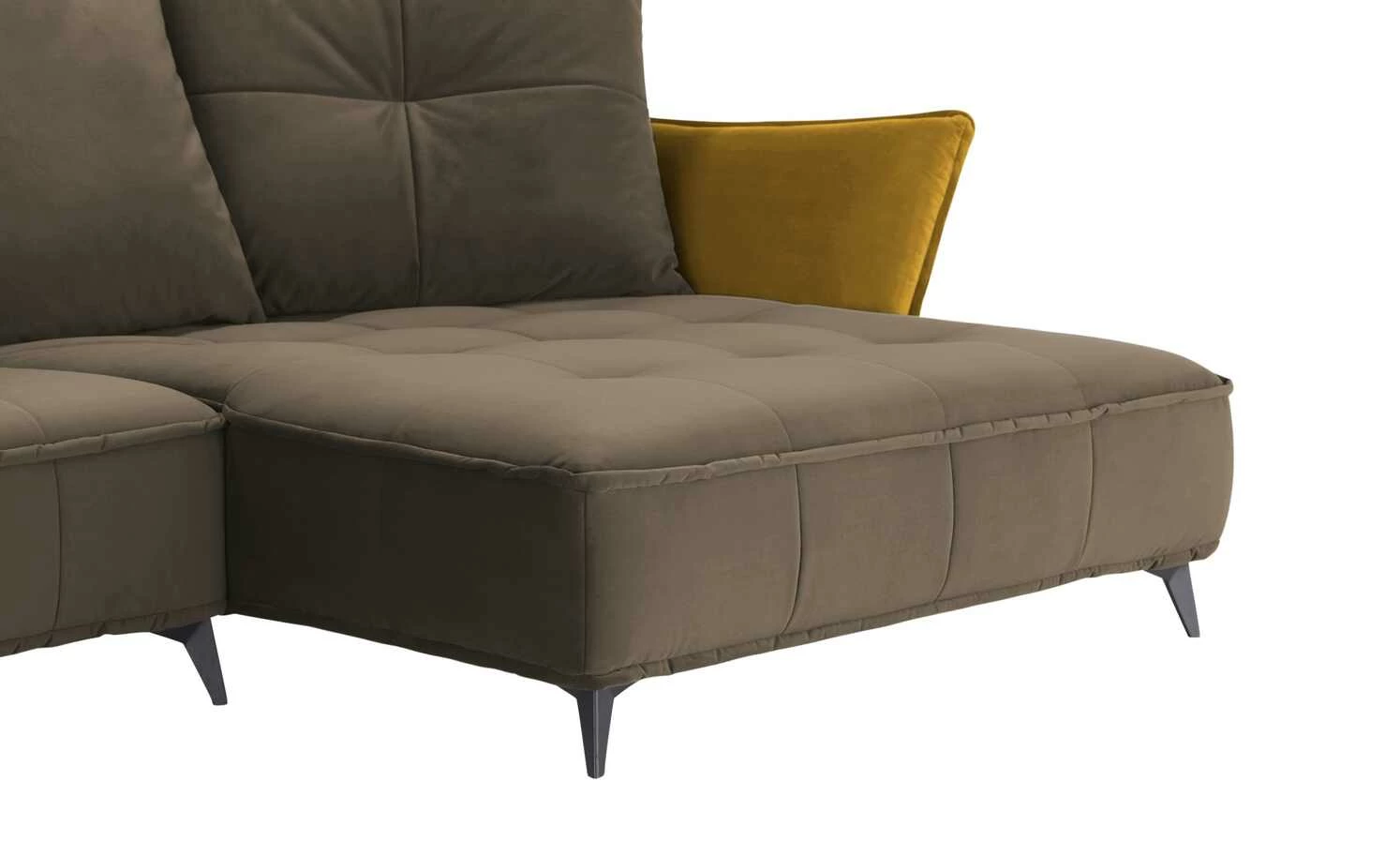 Ecksofa Crease | Braun / Currygelb rechts 7 Ecksofa Crease | Braun / Currygelb rechts – Bild 5