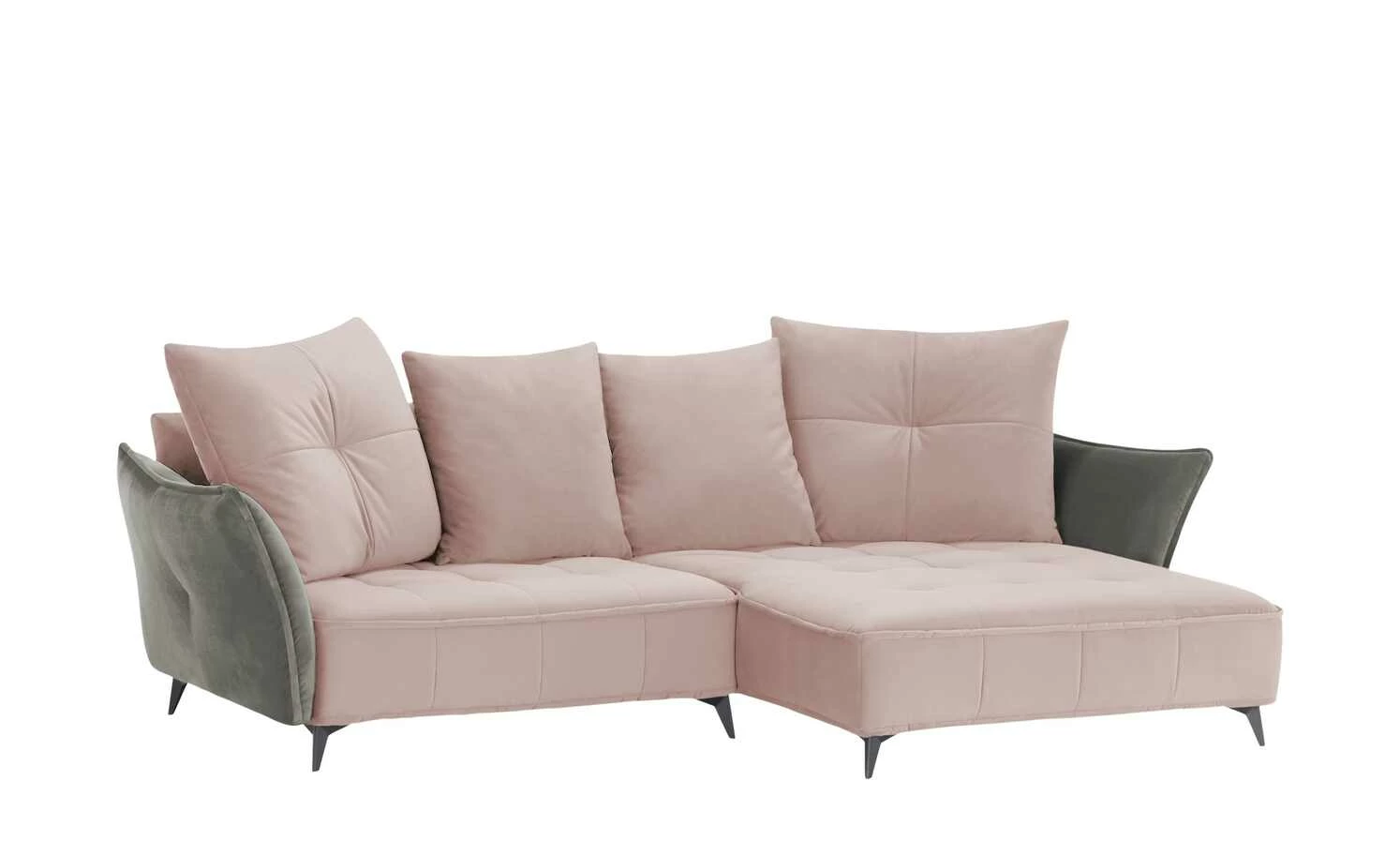 Ecksofa Crease | Rose / Grau rechts 4 Ecksofa Crease | Rose / Grau rechts – Bild 2