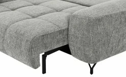 bobb Ecksofa mit Boxspringpolsterung Filis de Luxe | AquaClean-Webstoff (Pascha) Melange (Grau) links Schwarz -Sofas Verkaufsladen 27405175 9 202103090031