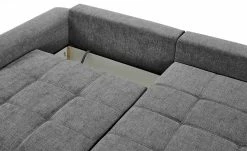 bobb Ecksofa mit Boxspringpolsterung Filis de Luxe | AquaClean-Webstoff (Pascha) Stone (Steingrau) rechts Schwarz -Sofas Verkaufsladen 27405176 10 202103082233