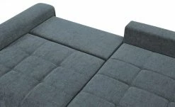 bobb Ecksofa mit Boxspringpolsterung Filis de Luxe | AquaClean-Webstoff (Pascha) Graublau rechts Schwarz -Sofas Verkaufsladen 27405183 4 202103082233