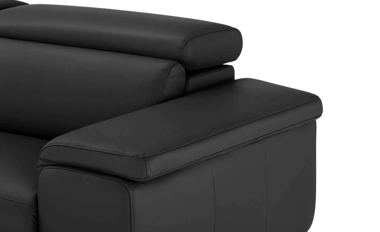Gray & Jones Ledersofa Black Coast Two | Schwarz Grundfunktion 4 Gray & Jones Ledersofa Black Coast Two | Schwarz Grundfunktion – Bild 2