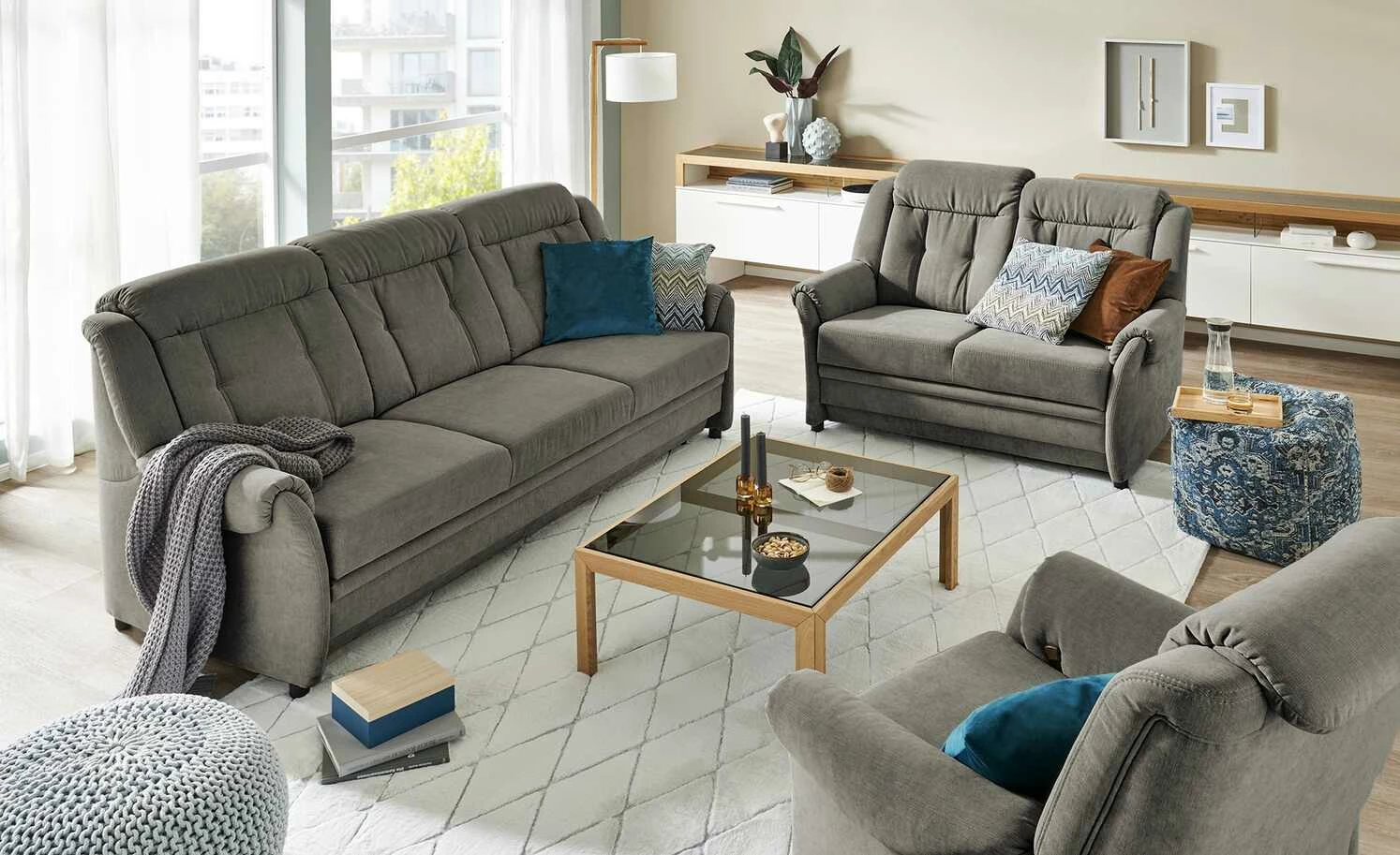 Polstermöbel Oelsa Einzelsofa Andorra | Stone (Grau) 3 Polstermöbel Oelsa Einzelsofa Andorra | Stone (Grau)