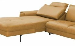 Wohnwert Ecksofa Leder Kalea | Kurkuma (Gelb-Braun) links Erweiterte Funktion -Sofas Verkaufsladen 27406183 13 202108121318