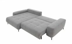 bobb Ecksofa mit Boxspringpolsterung Filis de Luxe | Webstoff (Nachhaltig) Hellgrau links Schwarz -Sofas Verkaufsladen 27408513 4 202203231234