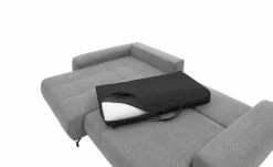 bobb Ecksofa mit Boxspringpolsterung Filis de Luxe | Webstoff (Nachhaltig) Hellgrau links Schwarz -Sofas Verkaufsladen 27408513 8 202203231234