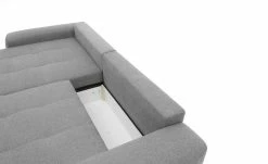 bobb Ecksofa mit Boxspringpolsterung Filis de Luxe | Webstoff (Nachhaltig) Hellgrau links Schwarz -Sofas Verkaufsladen 27408513 9 202203231234