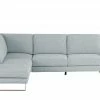 KOINOR Ecksofa Upgrade | Hellblau-Weiß links